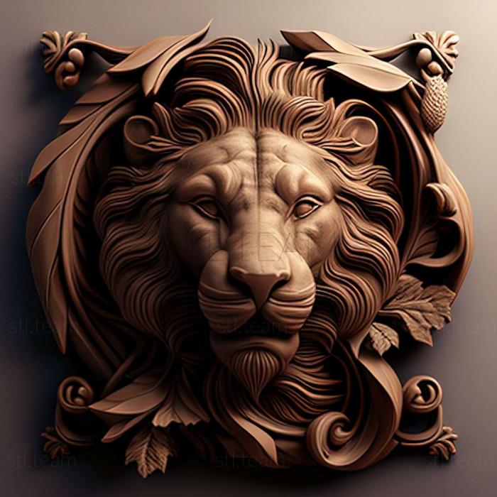3D model lion head (STL)